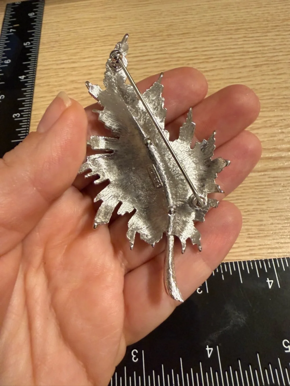 Monet Silver-Tone Feather Pin‎ Brooch